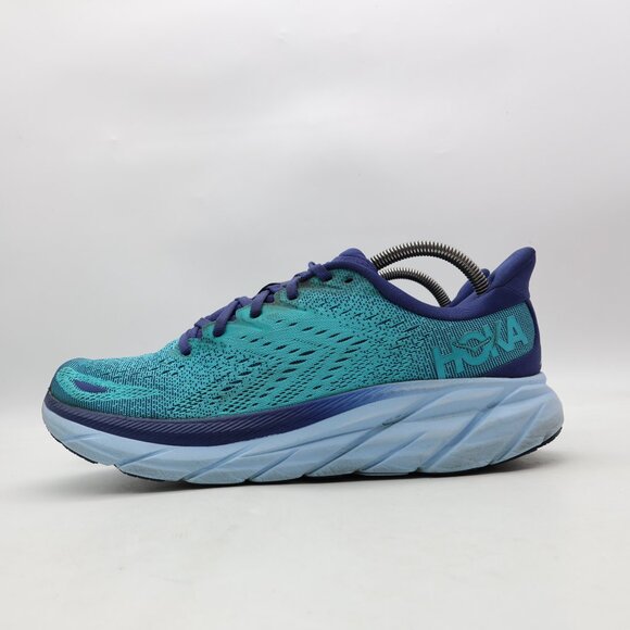 HOKA Clifton 8 Men's Size 10 D Blue Teal Athletic Running Sneakers 1119393 BBSB - Picture 4 of 9